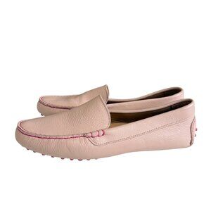 M. Gemi Women's Flat Loafers Sz 39/US 8 Pale Pink Felize Leather Slip On Driving